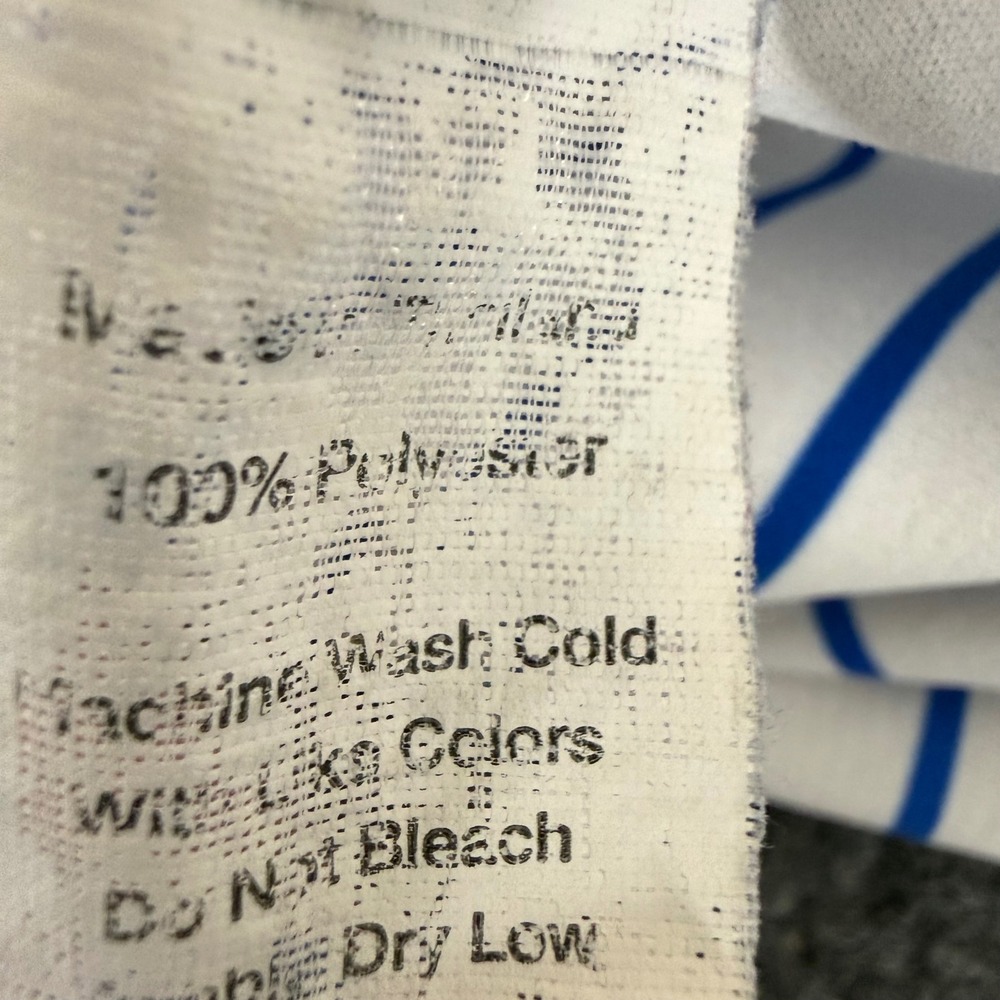 Twillory Athletic Athleisure Men Large Polo Shirt Blue White Striped Performance - Picture 3 of 7